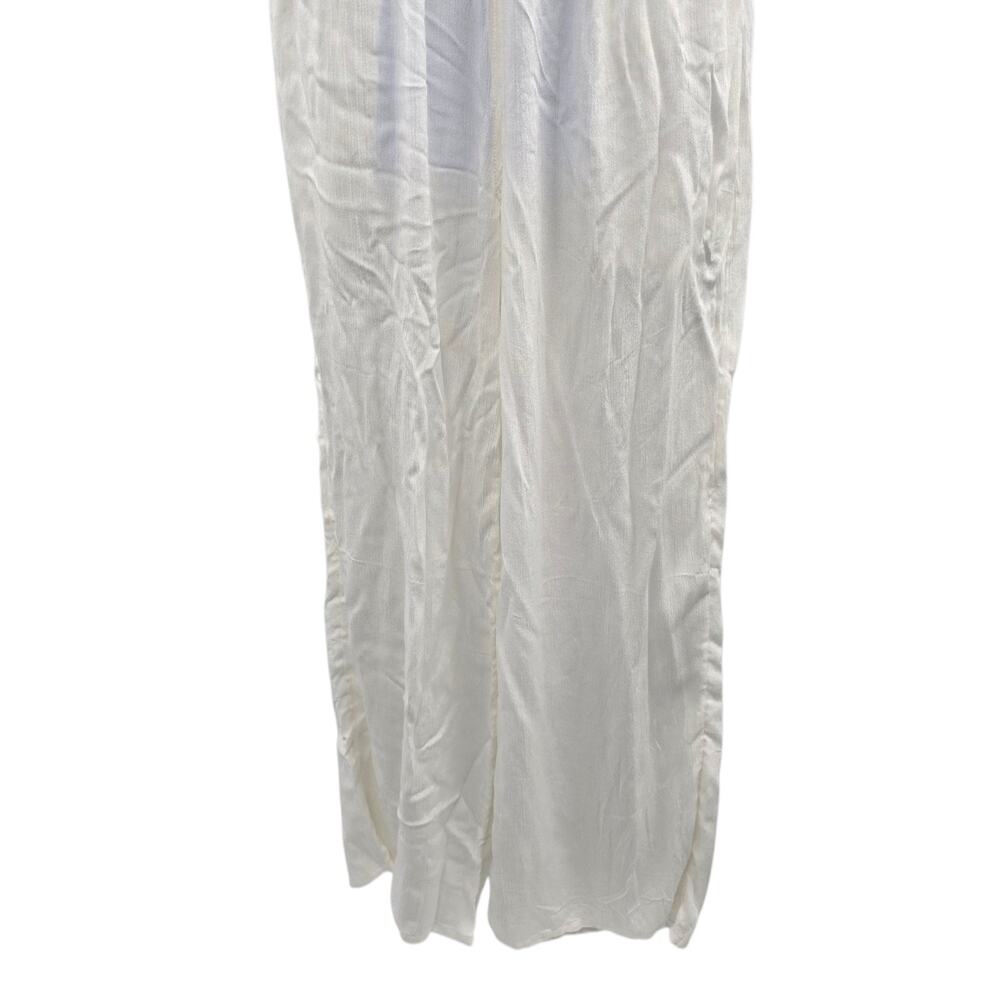 PRANA Jumpsuit Women Size Small White Wide Leg Lightweight Stretch Travel Cruise - Picture 6 of 12